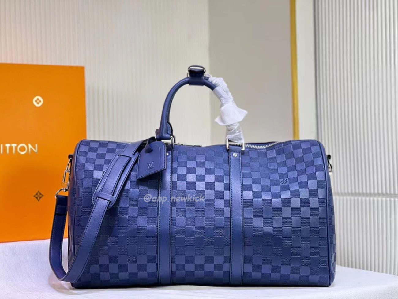 Louis Vuitton Keepall Bandouliere Monogram 50 Navy Duffel Bag (27) - newkick.org